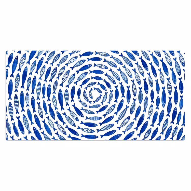 Bureau onderlegger - Vis - Patroon - Onderwater - Abstract - Blauw — 2