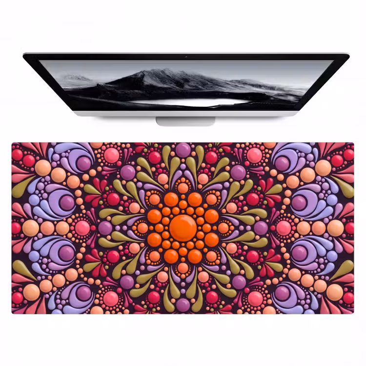 Bureau onderlegger - Patroon - Stippen - Abstract - Modern - Kleurrijk — 1