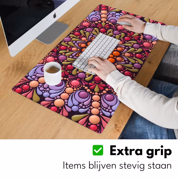 Bureau onderlegger - Patroon - Stippen - Abstract - Modern - Kleurrijk — 6