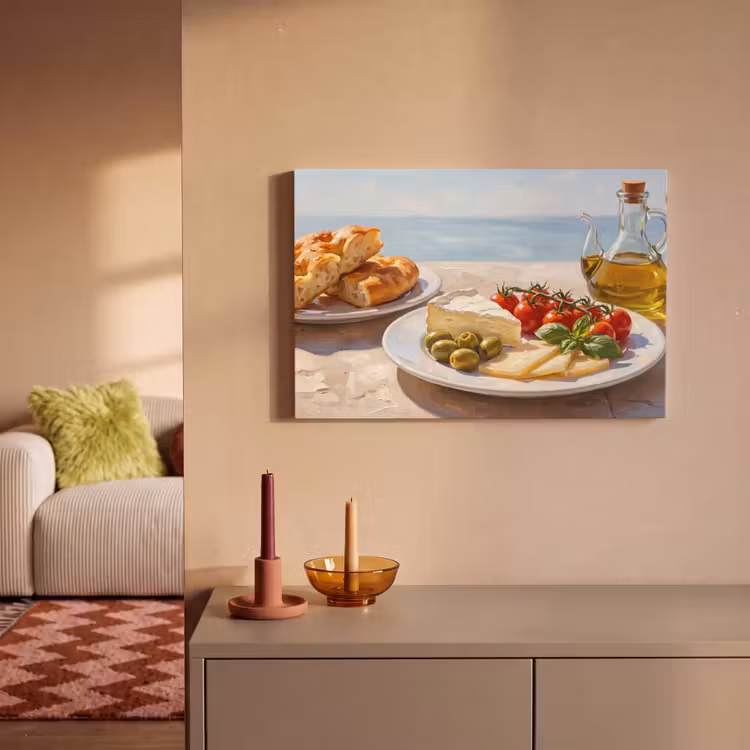 Canvas schilderij - Eten - Middellandse Zee - Natuur - Geschilderd — 2