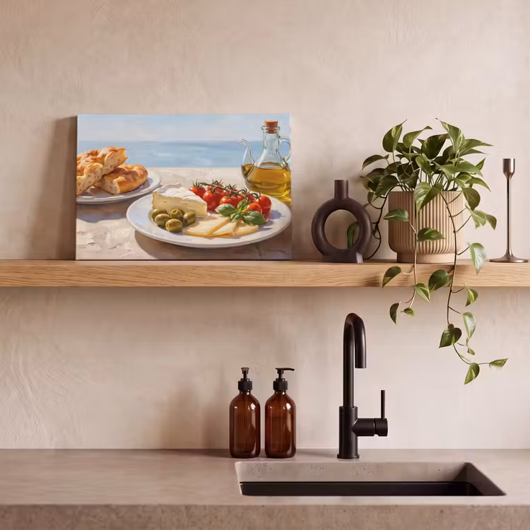 Canvas schilderij - Eten - Middellandse Zee - Natuur - Geschilderd — 3