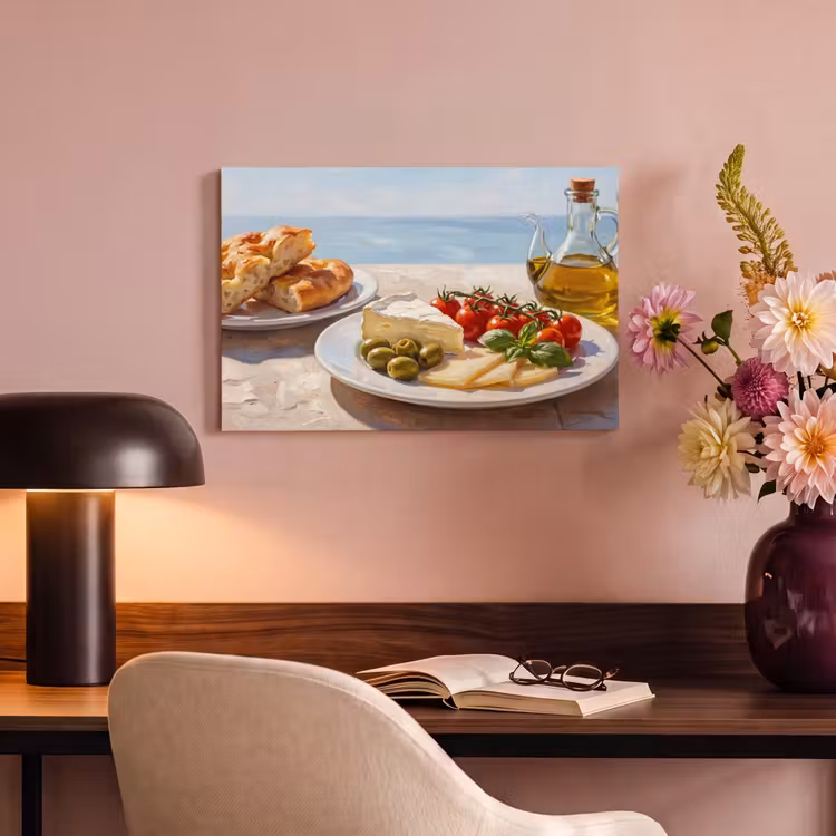 Canvas schilderij - Eten - Middellandse Zee - Natuur - Geschilderd — 4