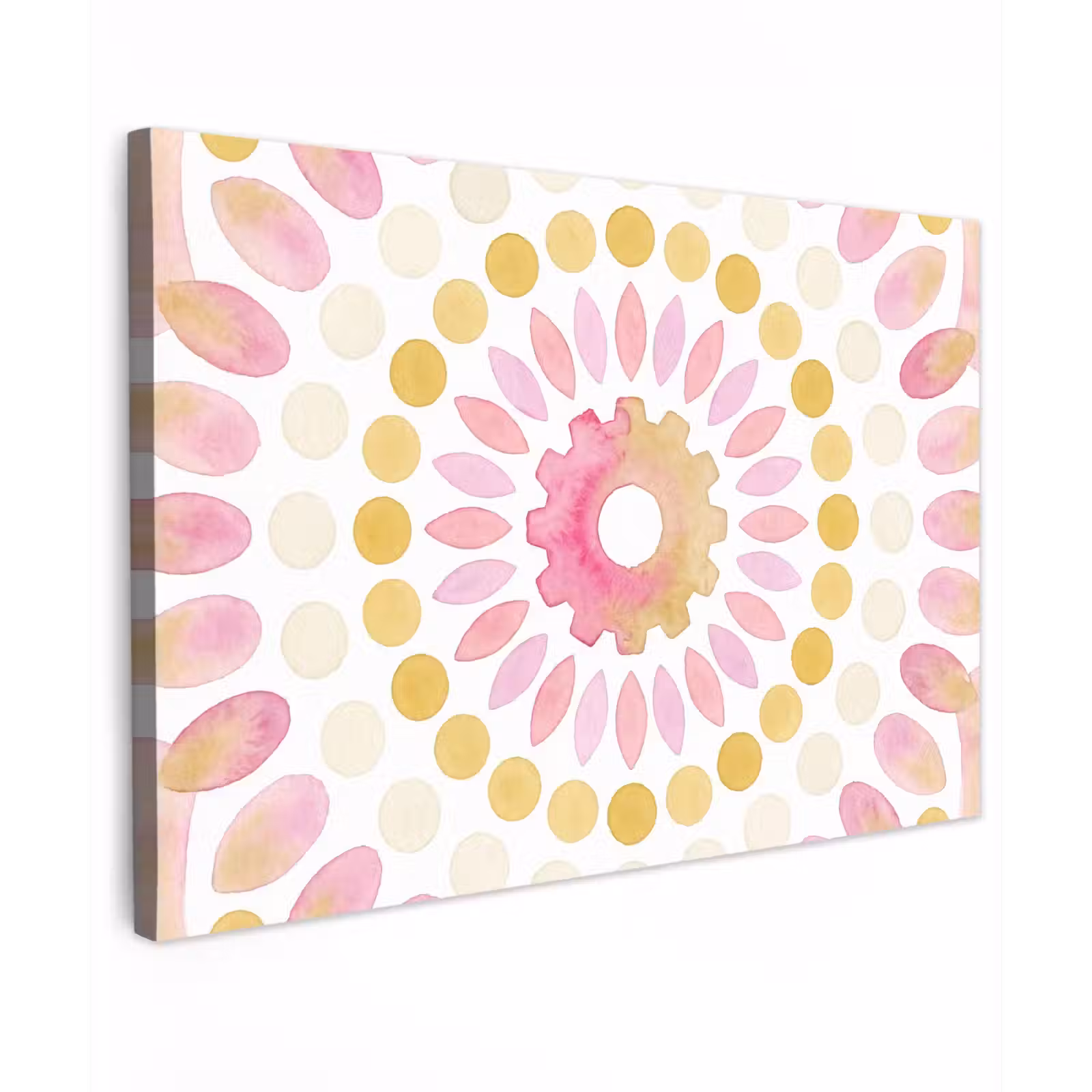 Canvas schilderij - Abstract - Mandala - Kunst - Modern - Roze — 1