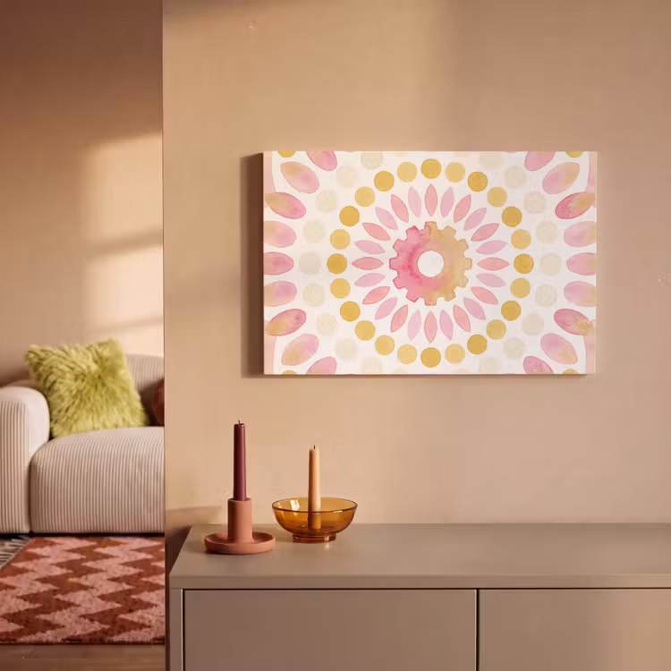 Canvas schilderij - Abstract - Mandala - Kunst - Modern - Roze — 2