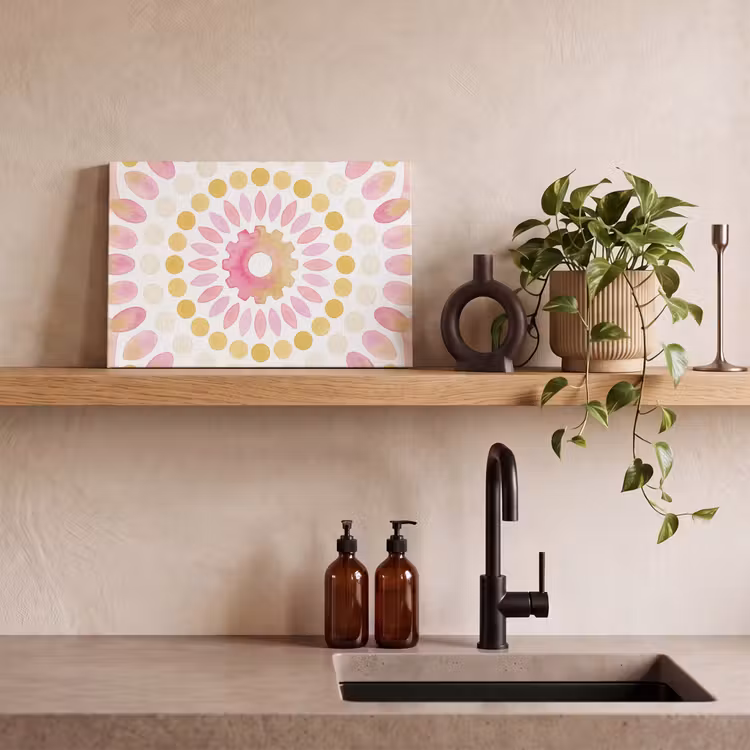 Canvas schilderij - Abstract - Mandala - Kunst - Modern - Roze — 3
