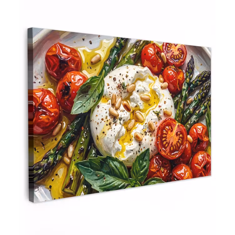 Canvas schilderij - Eten - Groenten - Kaas - Modern - Vers — 1