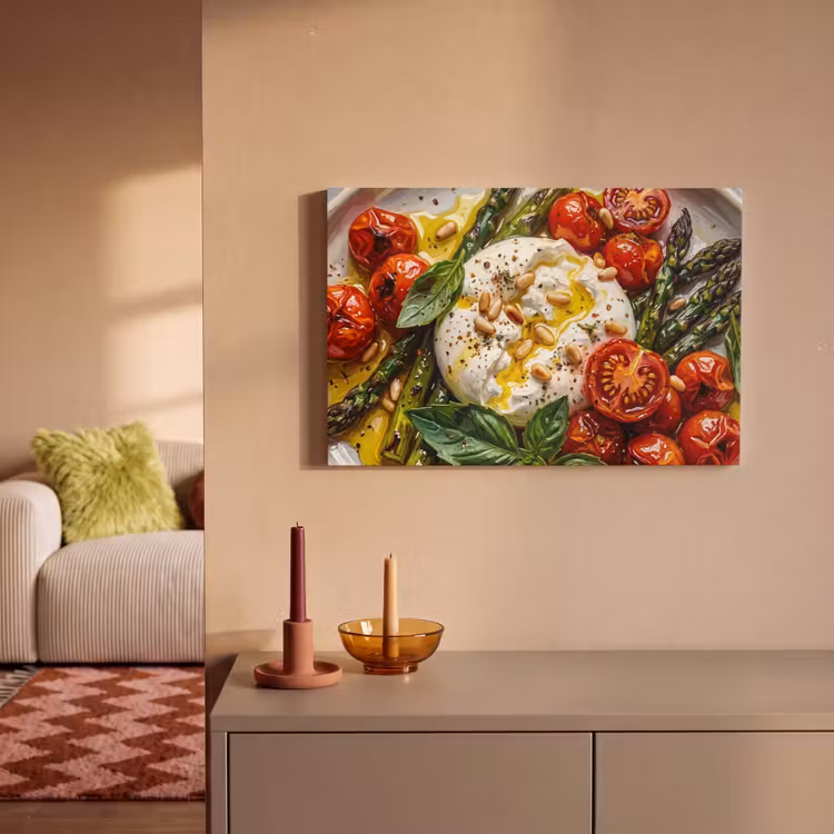 Canvas schilderij - Eten - Groenten - Kaas - Modern - Vers — 2