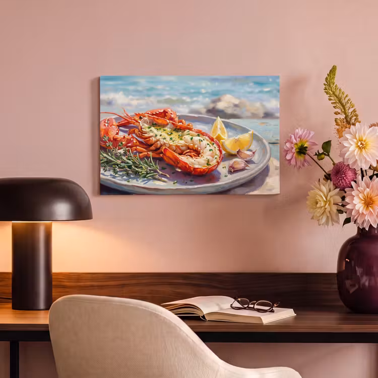 Canvas schilderij - Eten - Zee - Kust - Modern - Blauw — 4