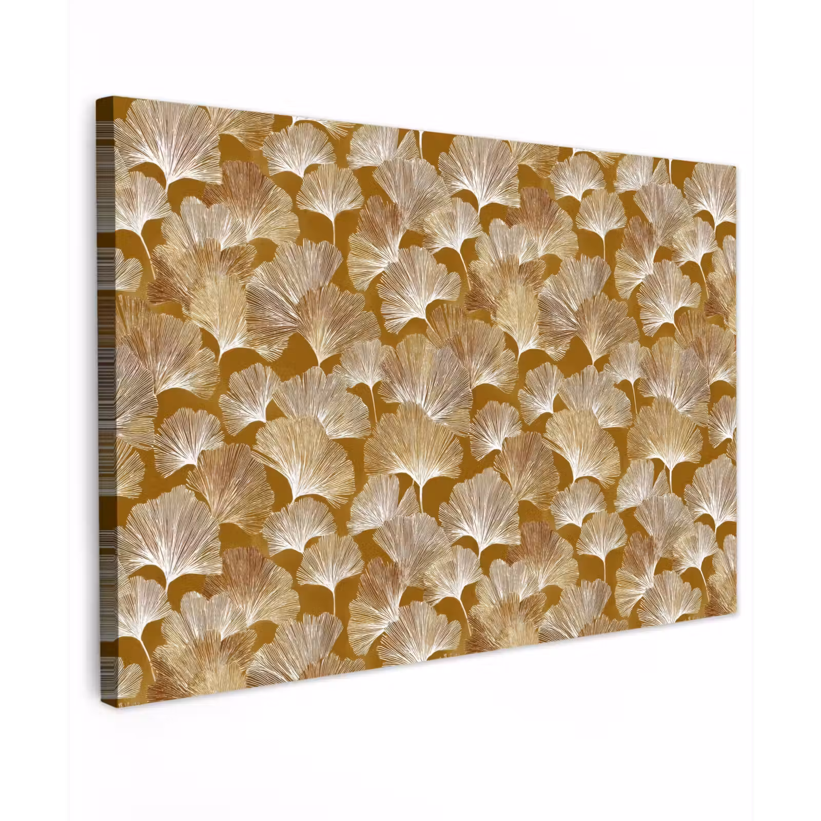 Canvas schilderij - Ginkgo - Bladeren - Goud — 1