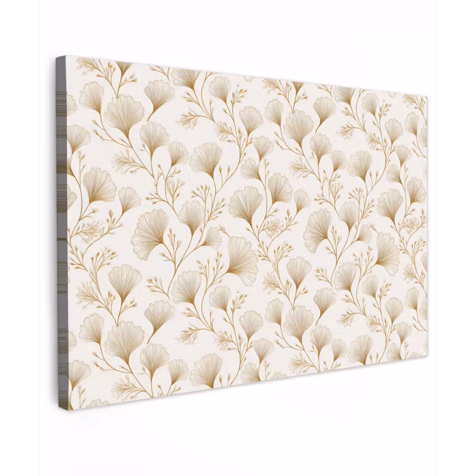 Canvas schilderij - Ginkgo - Takken - Goud — 1