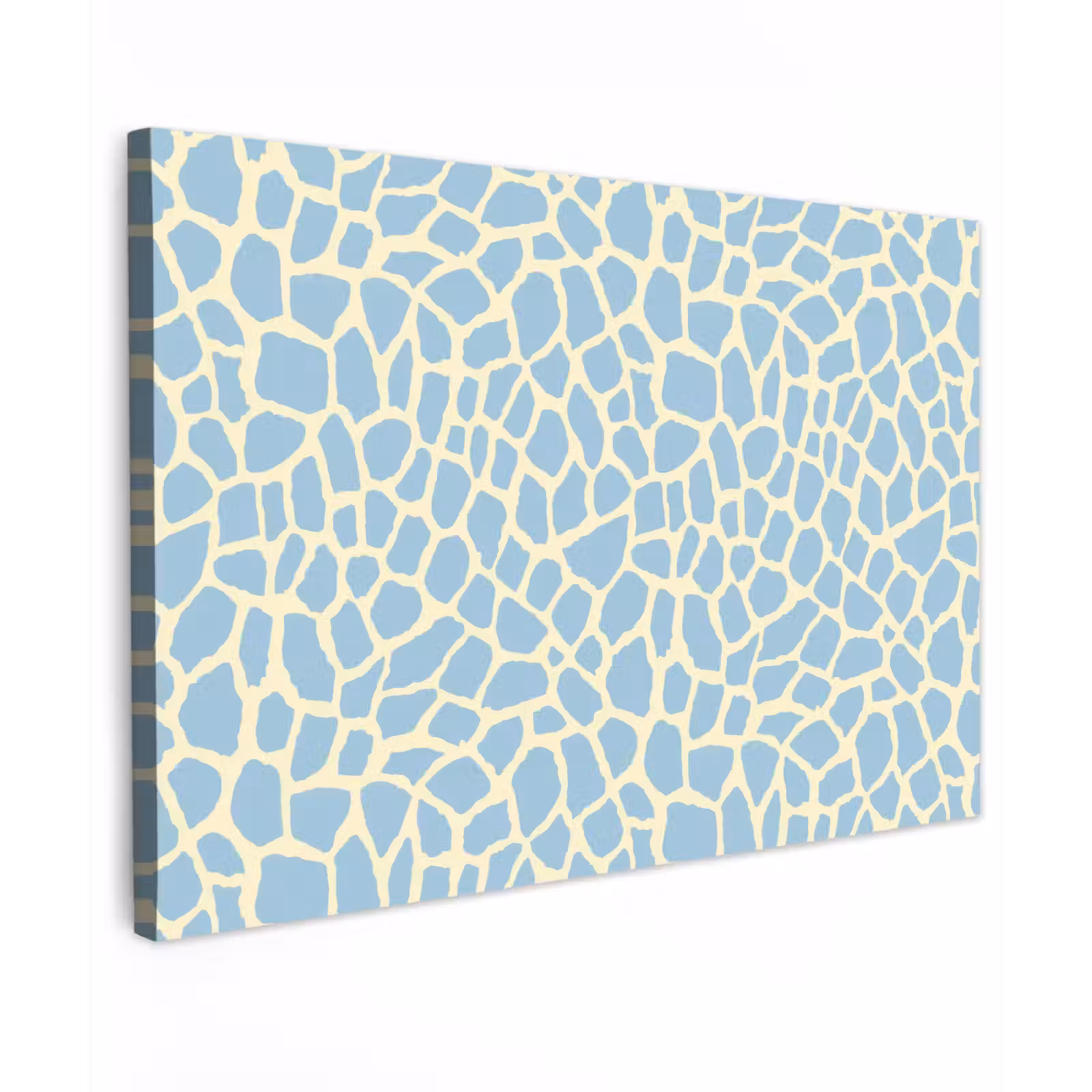 Canvas schilderij - Giraf - Modern - Blauw — 1
