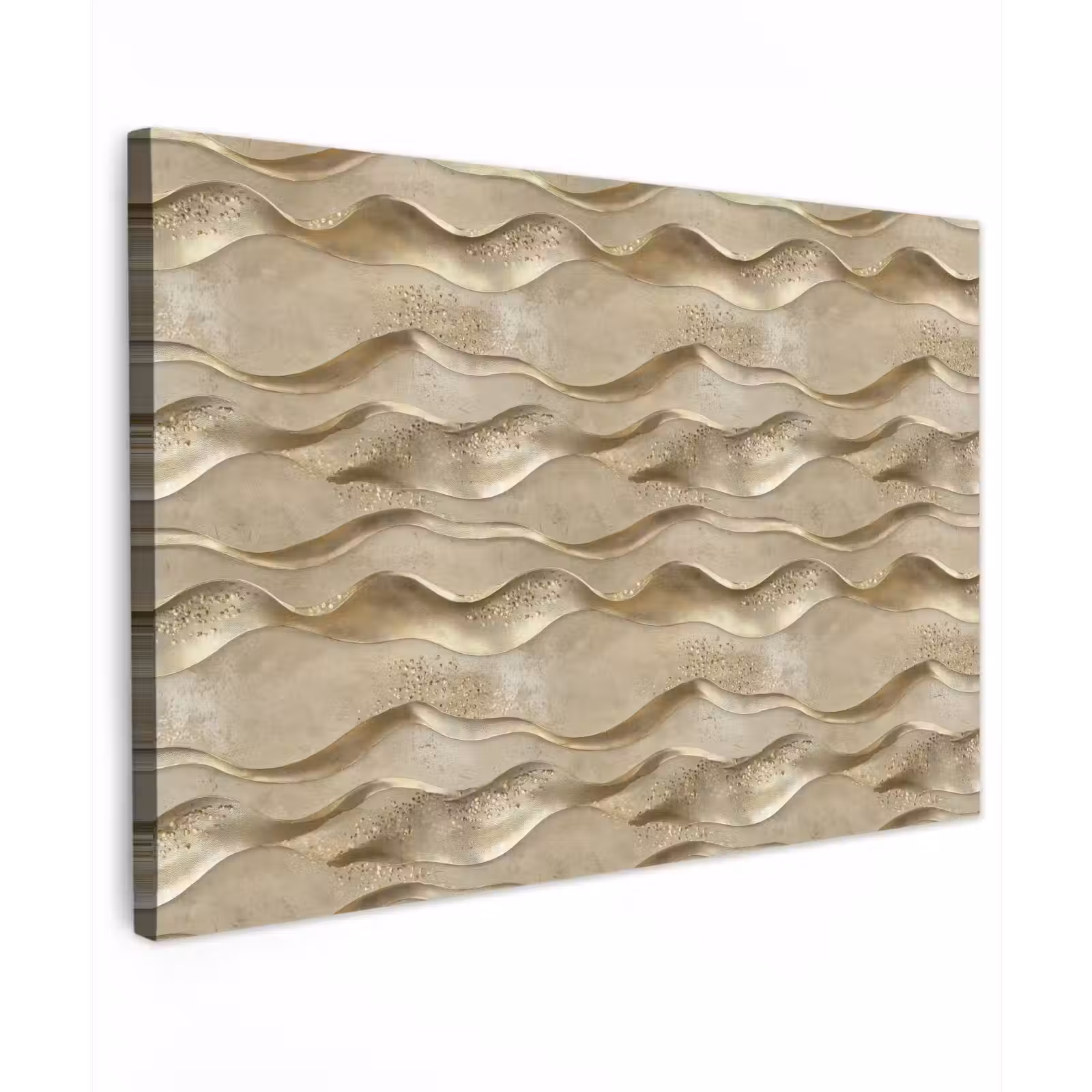 Canvas schilderij - Golven - Patroon - Goud — 1