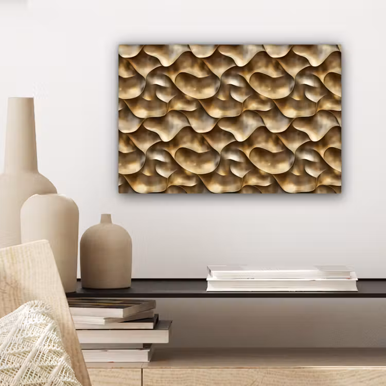 Canvas schilderij - Abstract - Antiek - Goud — 5