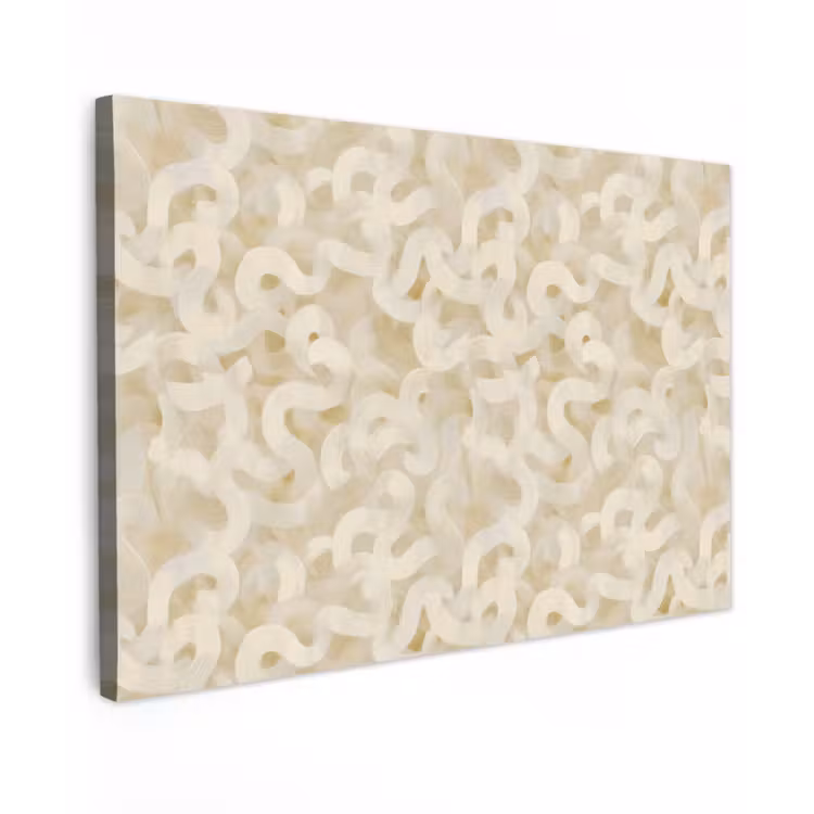Canvas schilderij - Abstract - Lijnen - Beige — 1