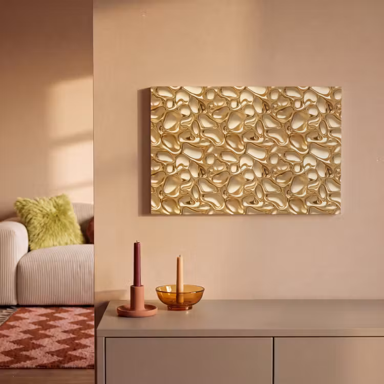 Canvas schilderij - Abstract - Modern - Goud — 2