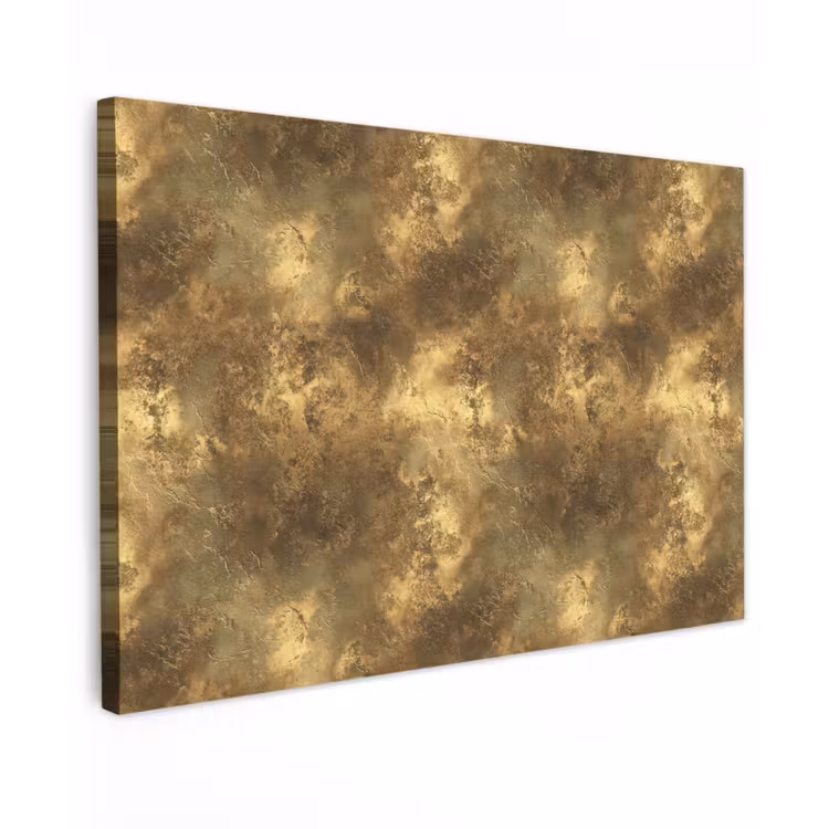 Canvas schilderij - Antiek - Metaallook - Goud — 1