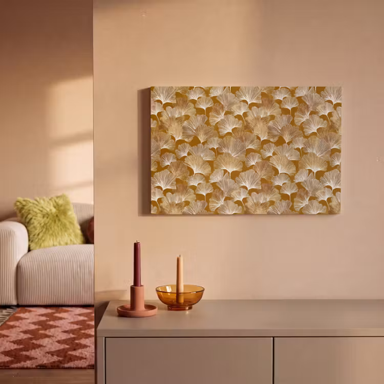 Canvas schilderij - Ginkgo - Bladeren - Goud — 2