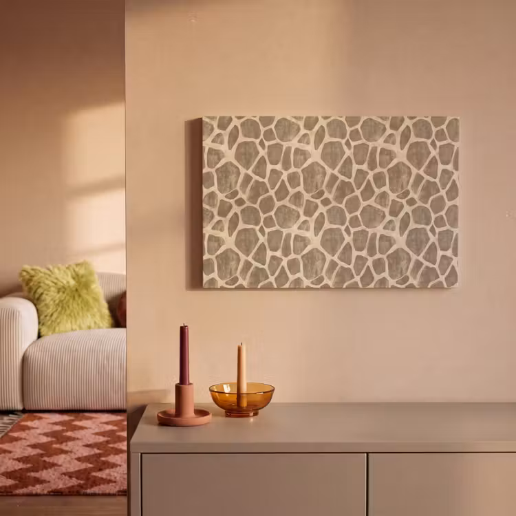 Canvas schilderij - Giraf - Patroon - Beige - Bruin — 2