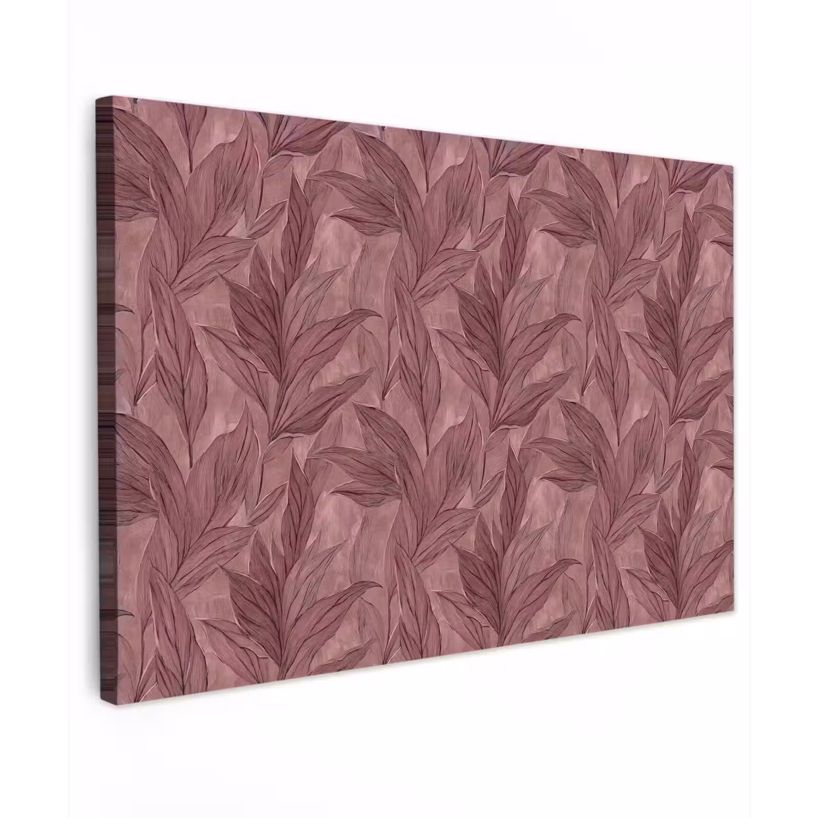 Canvas schilderij - Bladeren - Patroon - Paars — 1