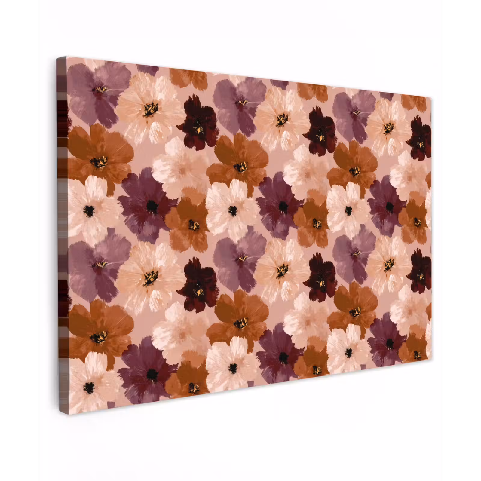 Canvas schilderij - Bloemen - Abstract - Aardetinten — 1