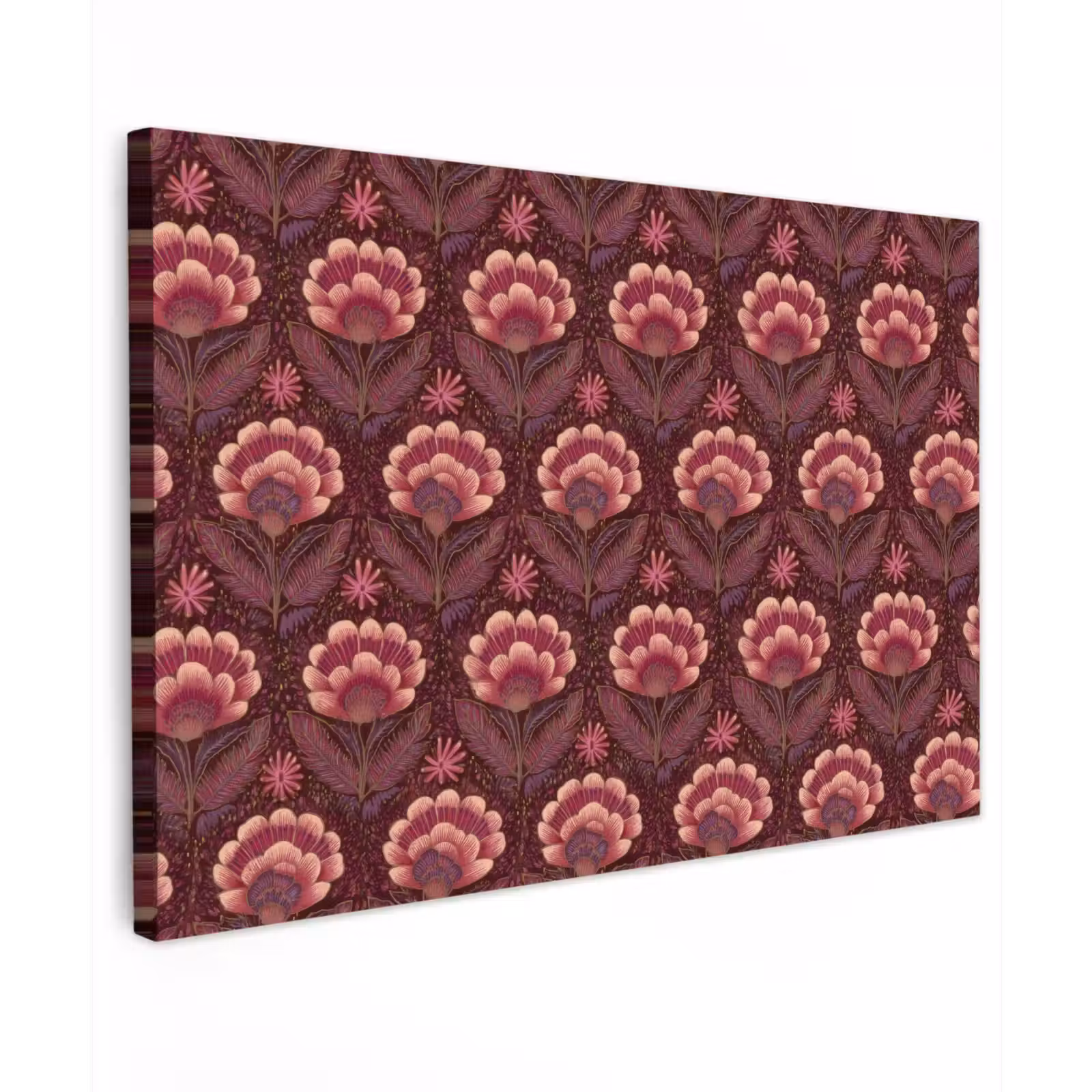 Canvas schilderij - Bloemen - Waaier - Paars — 1