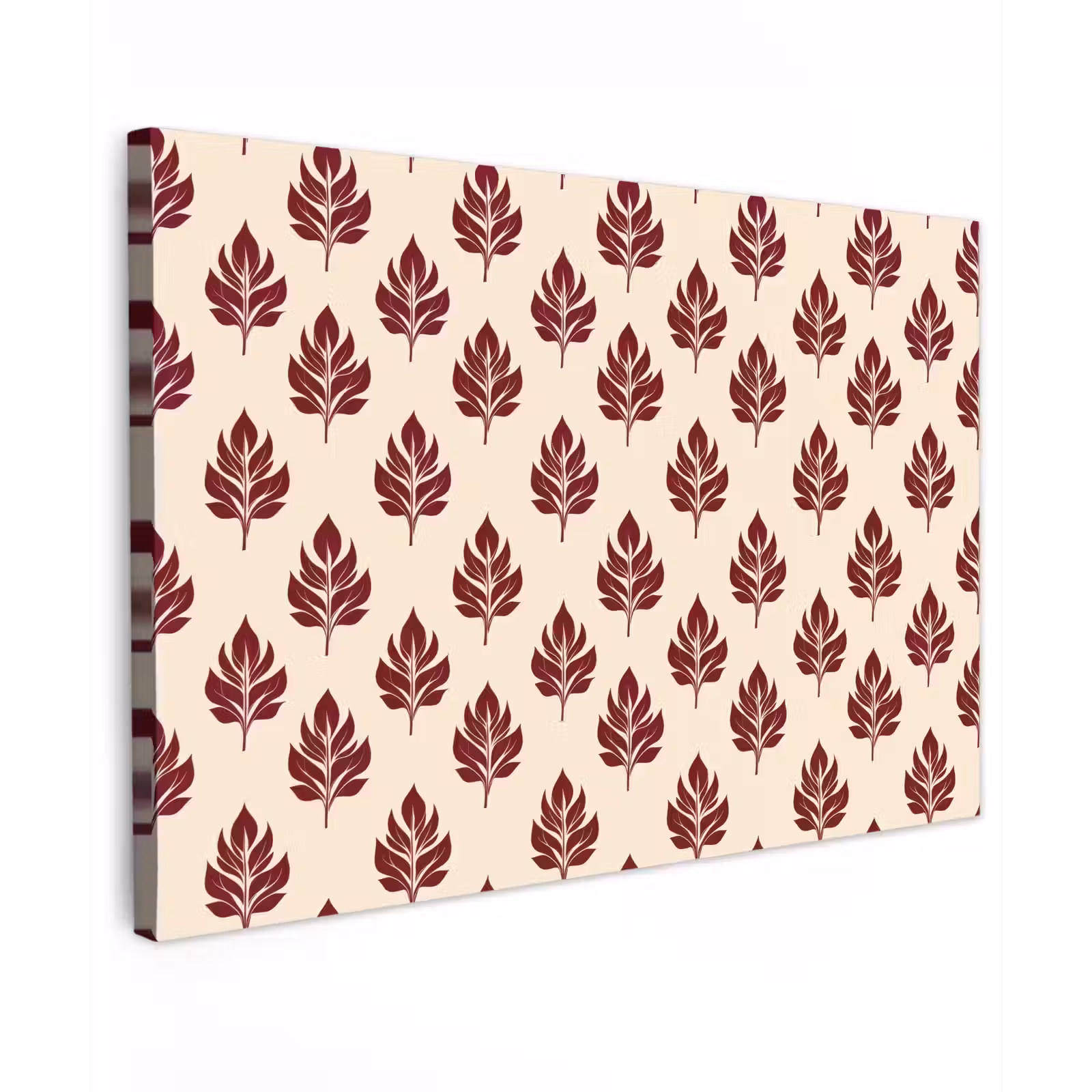 Canvas schilderij - Botanisch - Patroon - Bordeaux — 1