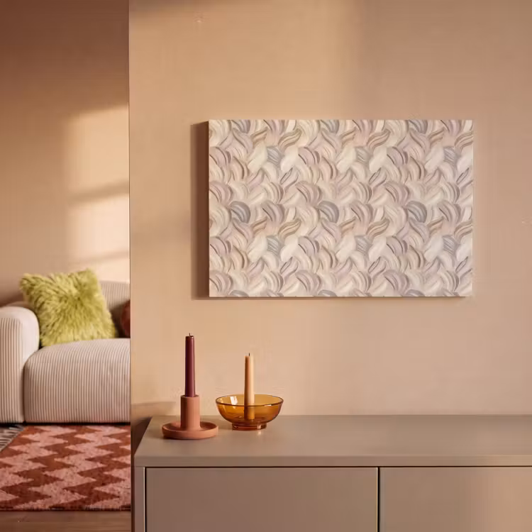 Canvas schilderij - Abstract - Golvend - Pastel — 2