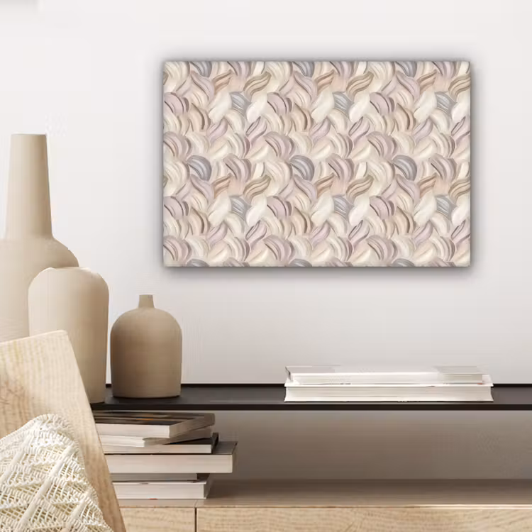 Canvas schilderij - Abstract - Golvend - Pastel — 5
