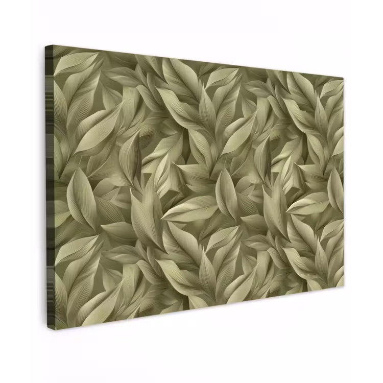 Canvas schilderij - Bladeren - Modern - Groen — 1