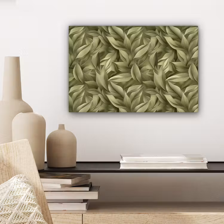 Canvas schilderij - Bladeren - Modern - Groen — 5