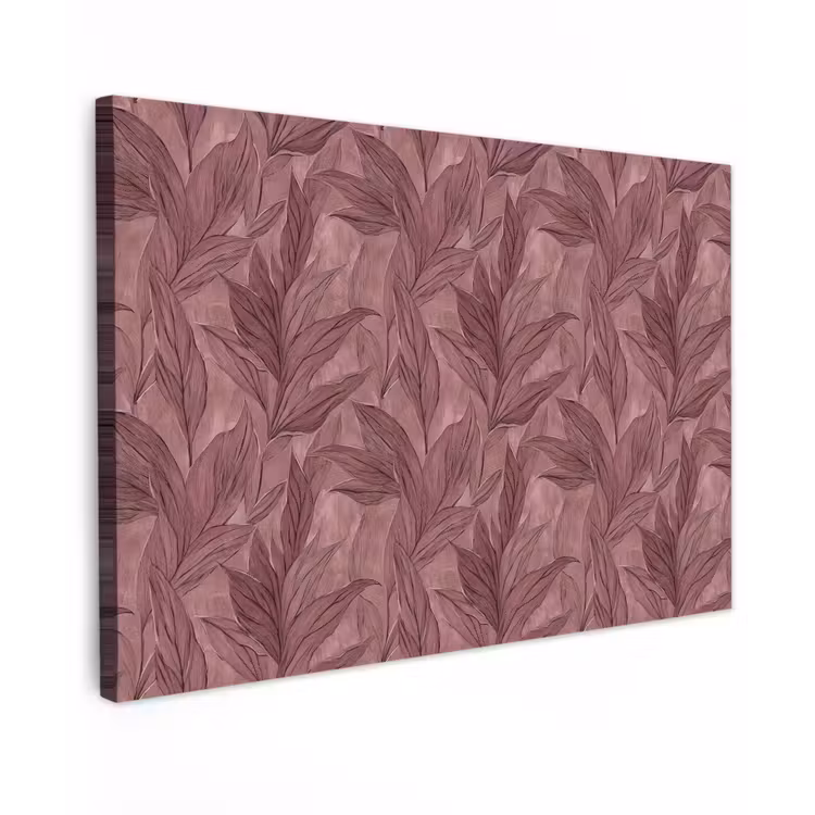 Canvas schilderij - Bladeren - Patroon - Paars — 1
