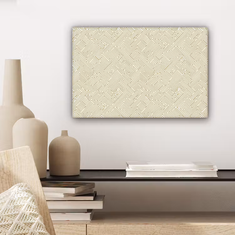 Canvas schilderij - Geometrisch - Lijnen - Groen — 5