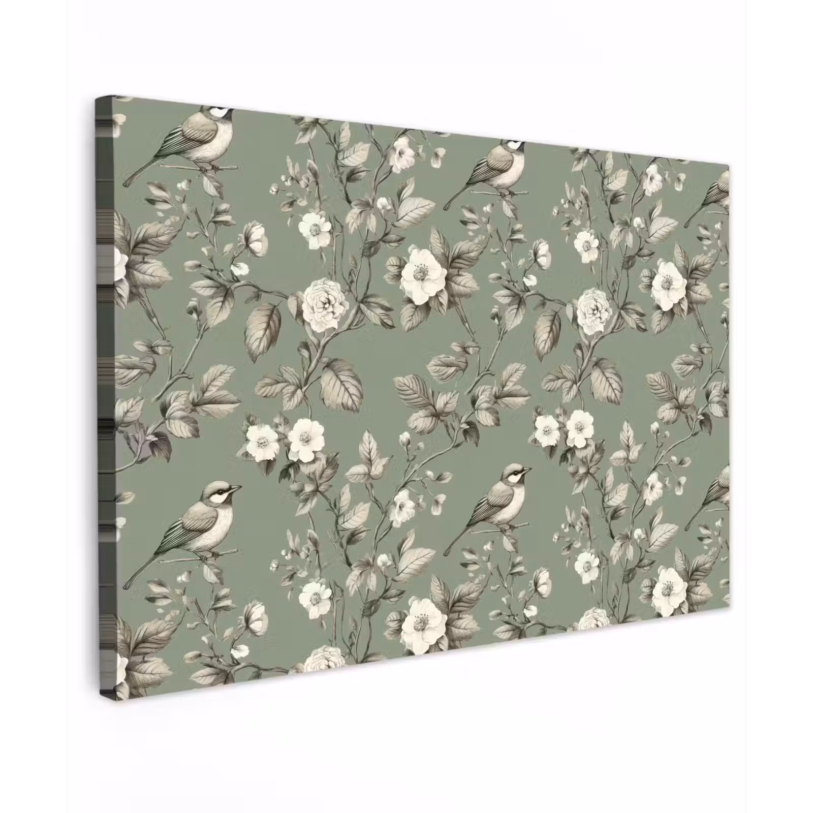 Canvas schilderij - Botanisch - Vogels - Groen — 1