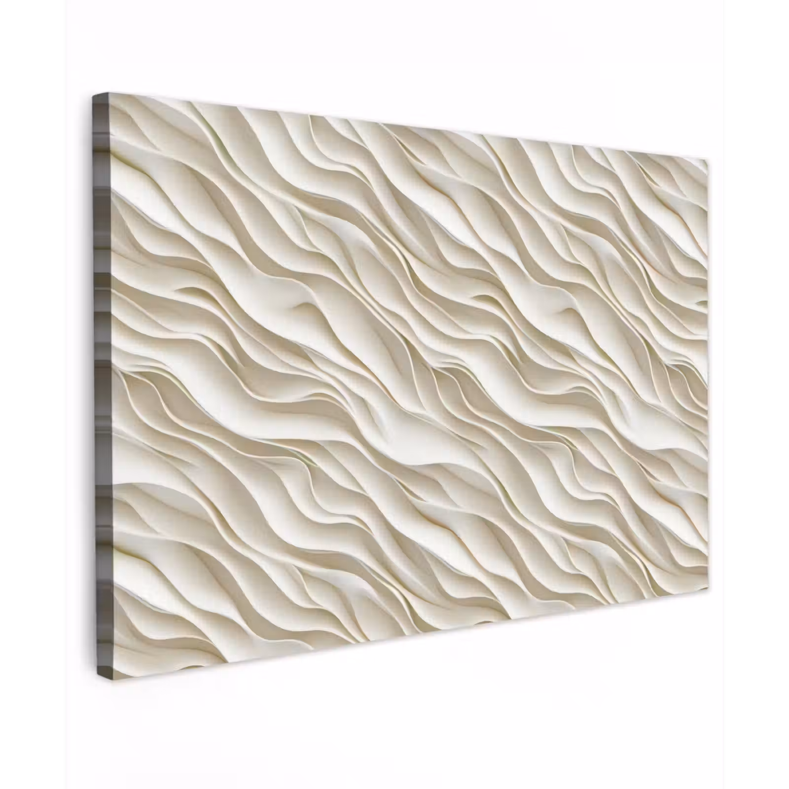 Canvas schilderij - Golven - Wit - Minimalistisch — 1