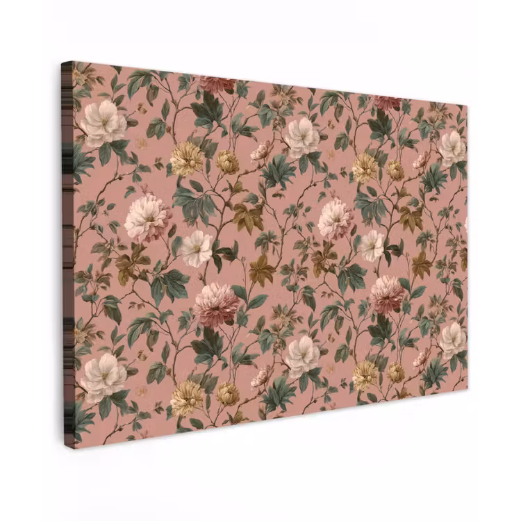 Canvas schilderij - Bloemen - Klassiek - Roze — 1