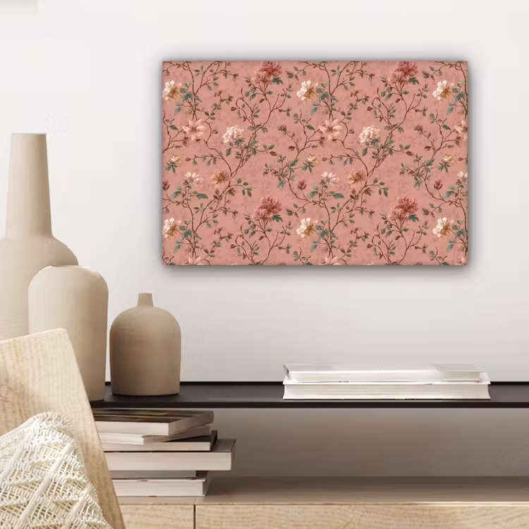 Canvas schilderij - Botanisch - Bloemen - Roze — 5