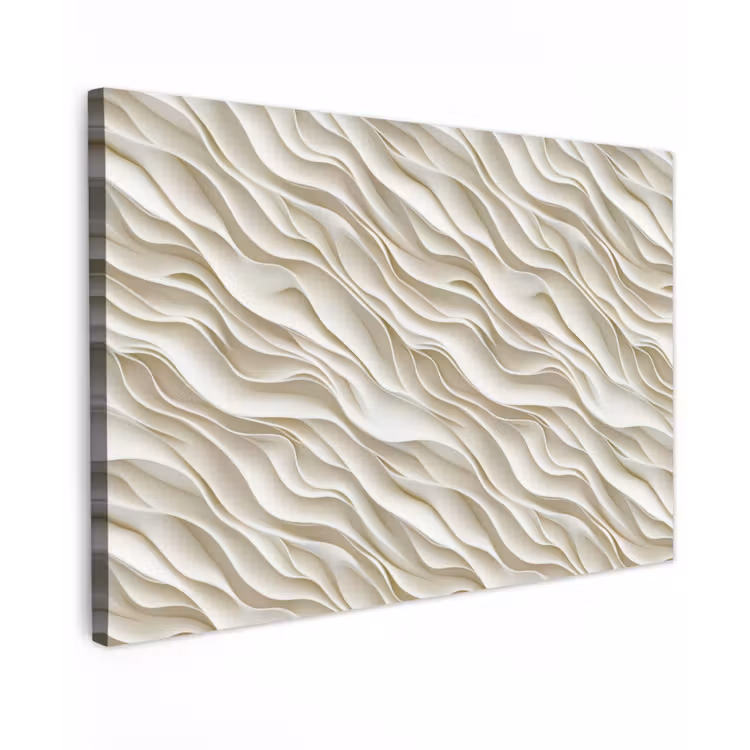 Canvas schilderij - Golven - Wit - Minimalistisch — 1