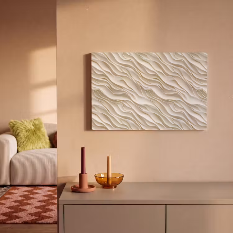 Canvas schilderij - Golven - Wit - Minimalistisch — 2