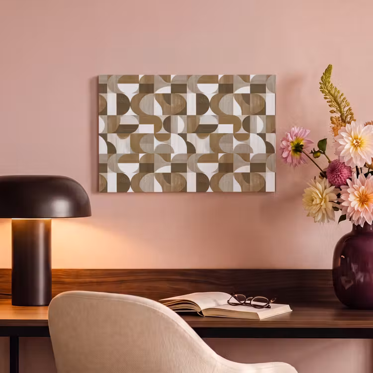 Canvas schilderij - Abstract - Retro - Bruin — 4