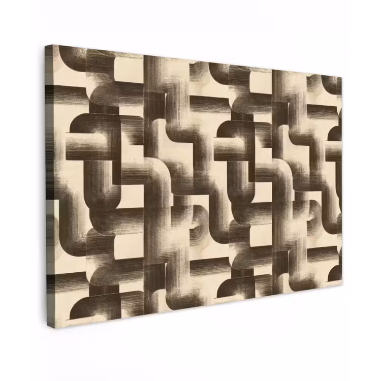Canvas schilderij - Abstract - Retro - Zwart — 1