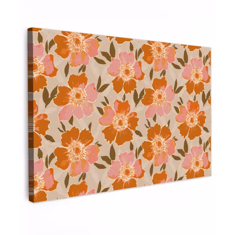 Canvas schilderij - Bloemen - Motief - Retro — 1