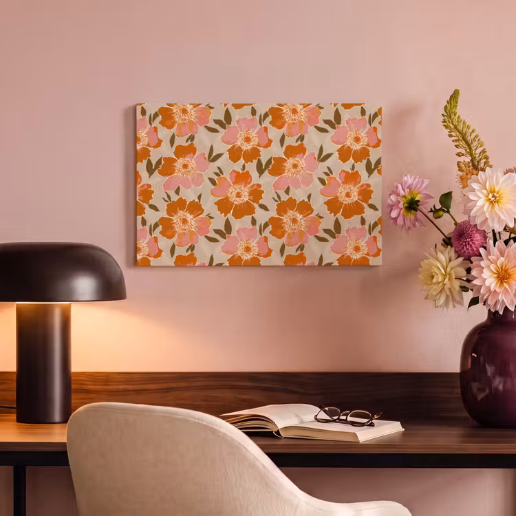 Canvas schilderij - Bloemen - Motief - Retro — 4