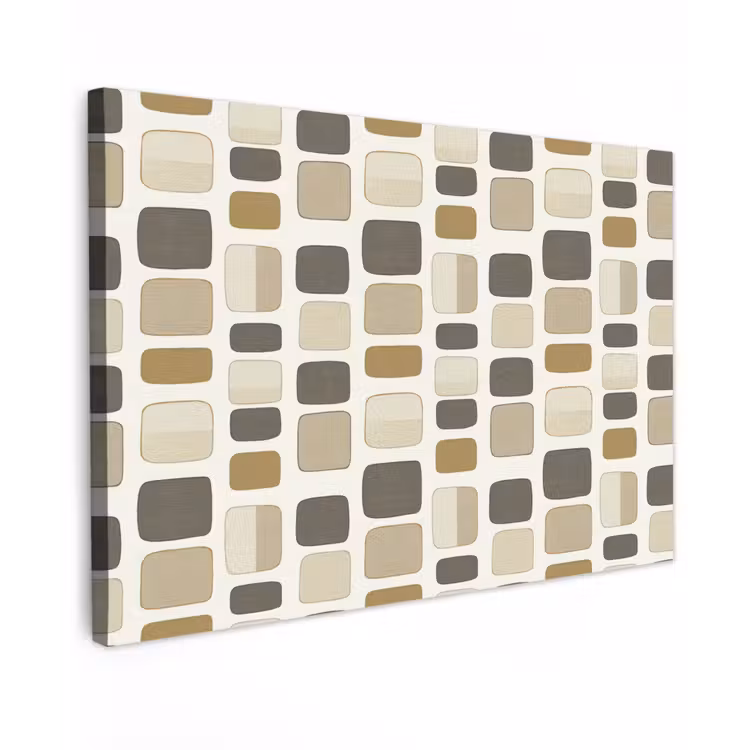 Canvas schilderij - Blokken - Vintage - Grijs — 1
