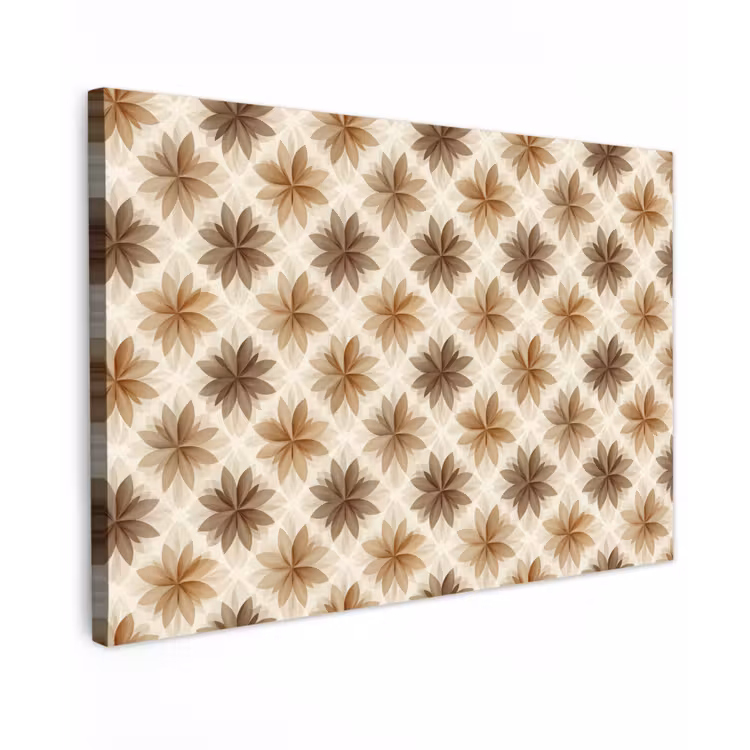 Canvas schilderij - Geografisch - Patroon - Bruin — 1