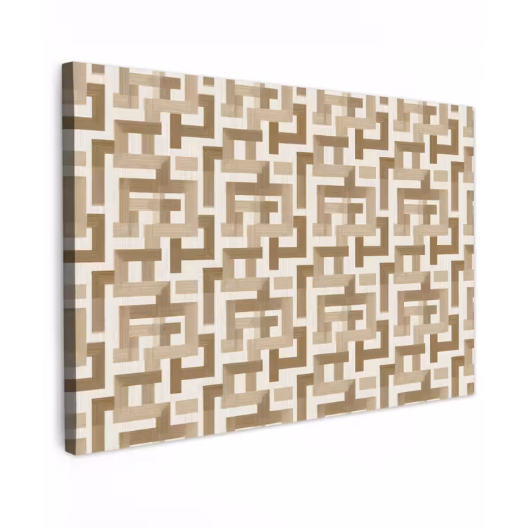 Canvas schilderij - Geometrisch - Retro - Bruin — 1