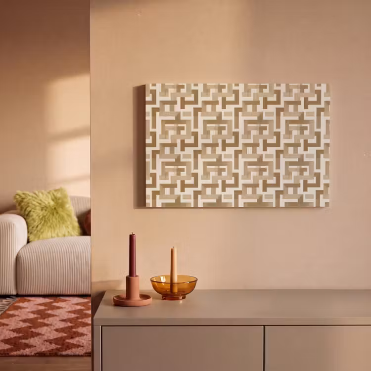 Canvas schilderij - Geometrisch - Retro - Bruin — 2
