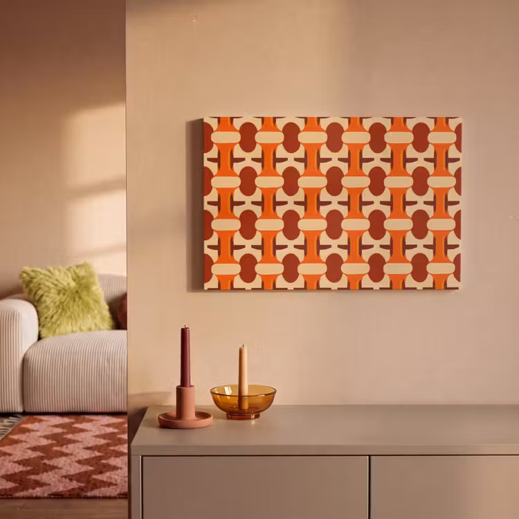 Canvas schilderij - Geometrisch - Retro - Oranje — 2