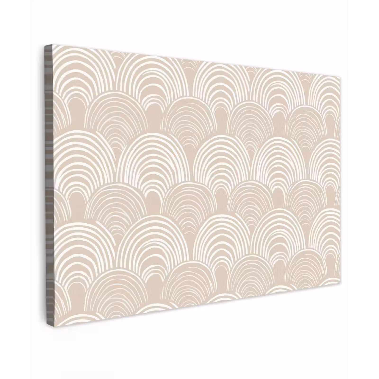 Canvas schilderij - Golven - Structuur - Beige — 1