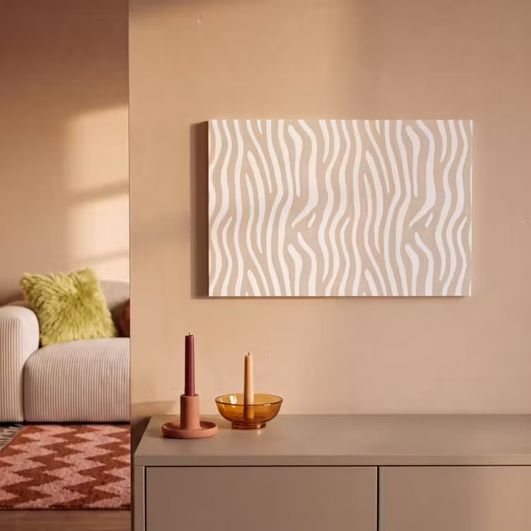 Canvas schilderij - Abstract - Zebra - Beige — 2