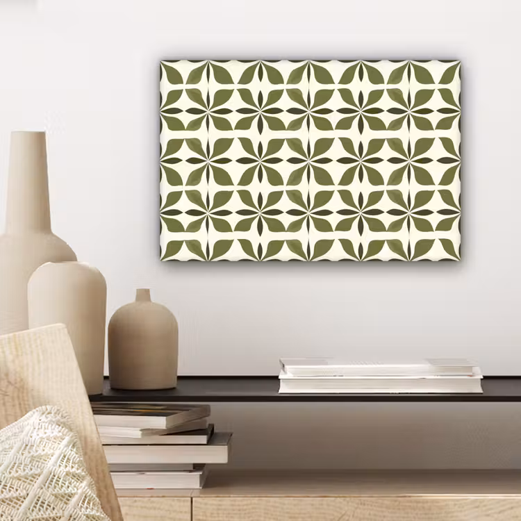 Canvas schilderij - Botanisch - Retro - Groen — 5
